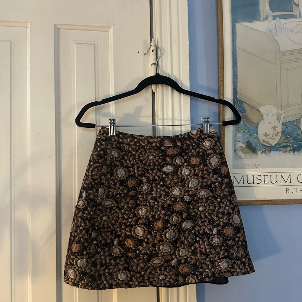Alice + Olivia Earthy Toned Mini Skirt